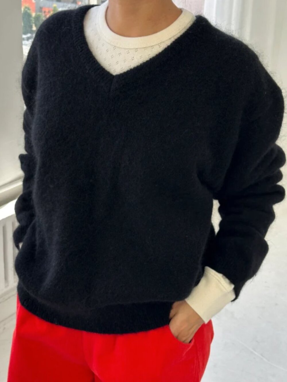 Le Bon Shoppe James Mohair V-Neck Sweater